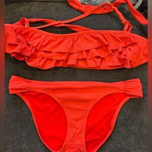Jessica Simpson Vibrant Red Bikini Top